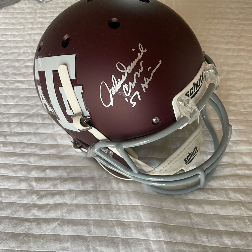 John David Crow Autographed Helmet